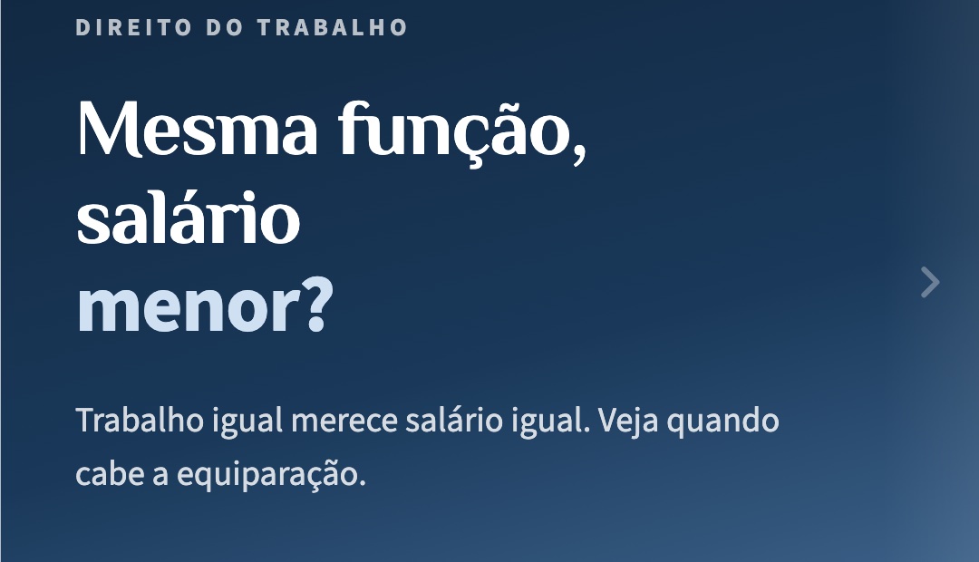 Equiparação salarial: quando trabalho igual garante salário igual