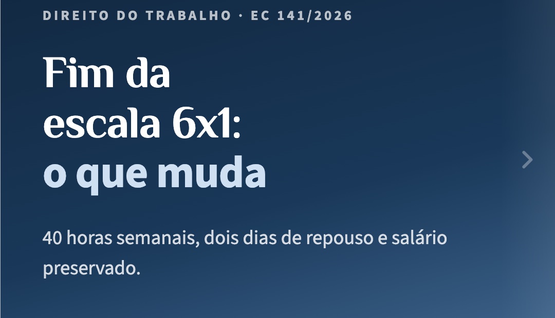 Fim da escala 6x1: o que muda para trabalhadores e empresas com a Emenda Constitucional 141