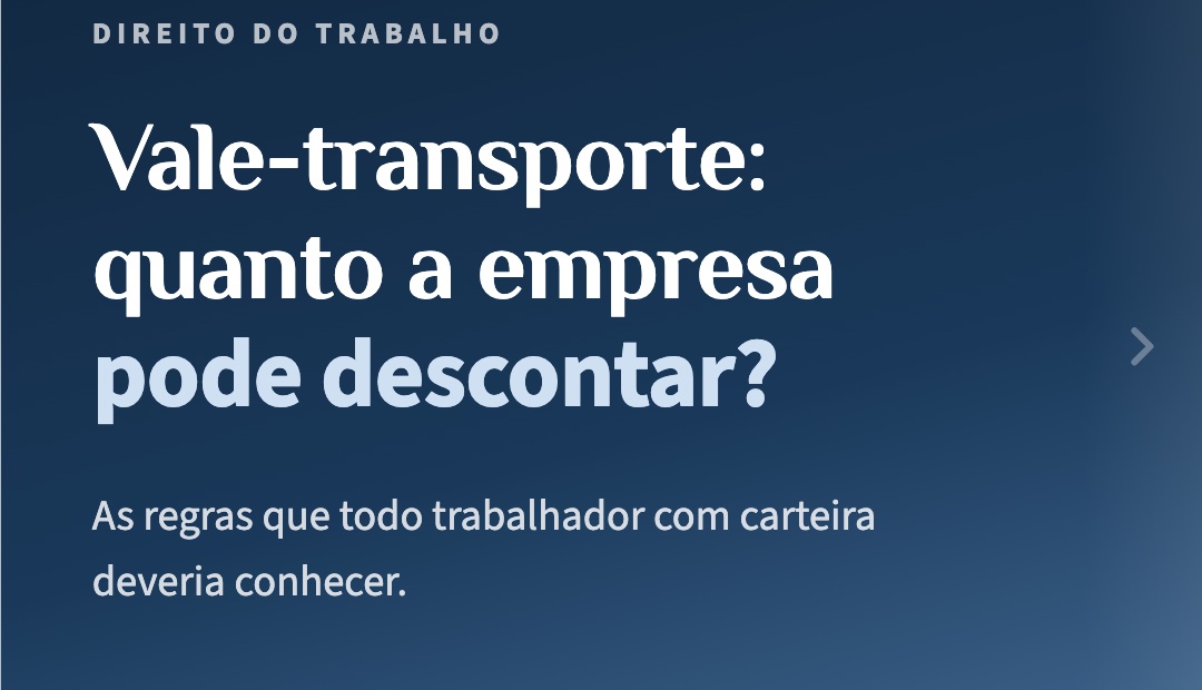 Vale-transporte: o desconto de 6%, quem tem direito e os erros mais comuns
